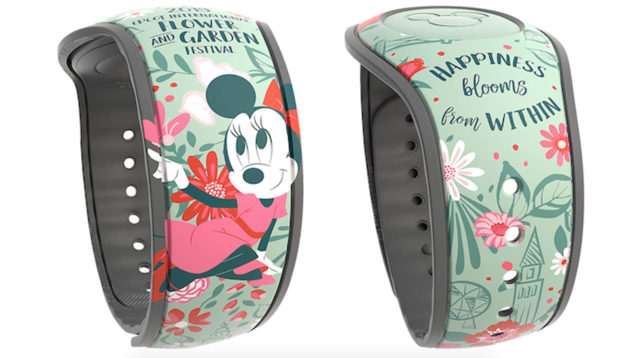 Disney 2019 Epcot Flower and Garden Festival Limited Edition Minnie Mouse MagicBand 2 - Wearable RFID Wristband for Disney Parks, Resorts & Special Events