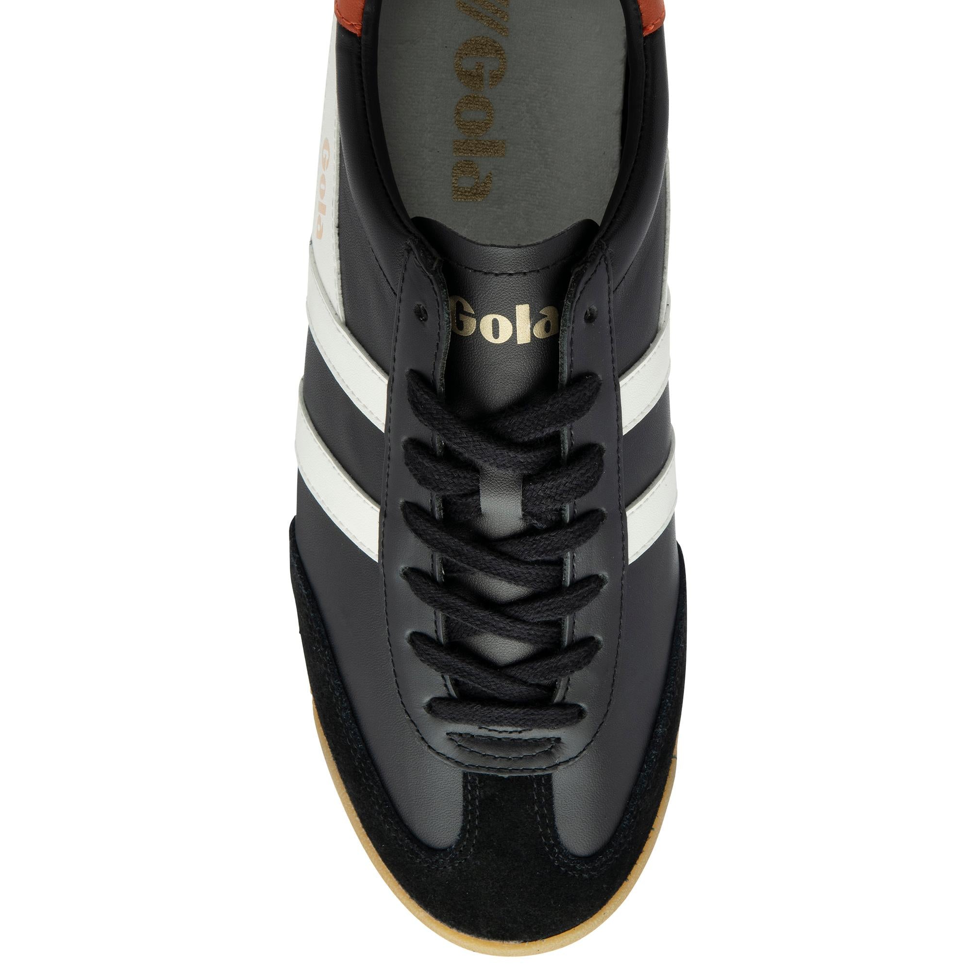 Gola Men's Torpedo Leather Sneakers - Black (Size M) | Classic Retro Running Shoes for Casual Wear & Street Style Fashion