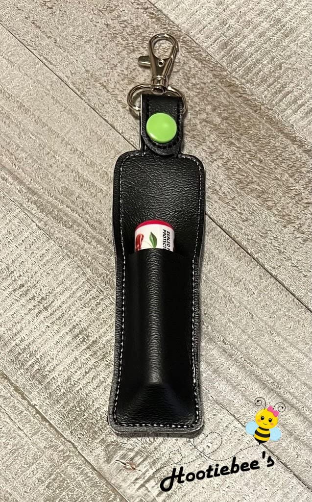 Cat Eyes Hand Sanitizer Holder & Lip Balm Keychain - Cute Sanitizer Bottle Clip for Purse, Car Keys, Backpack - Perfect for Travel, Office, School, Gym