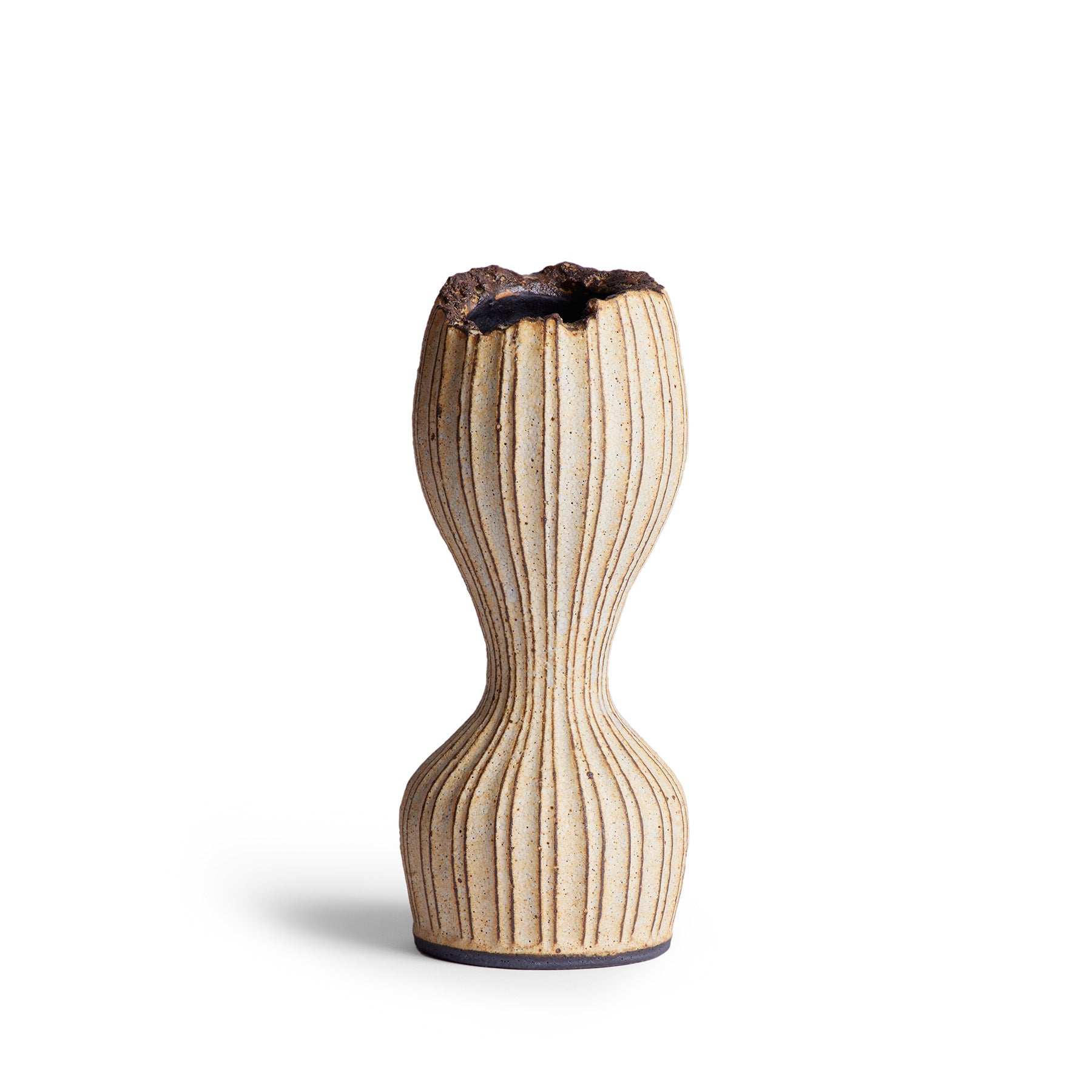 39 Medium Slender Imperfection Vessel - Handmade Ceramic Vase for Home Decor, Boho Farmhouse Style Centerpiece - Perfect for Living Room, Dining Table & Wedding Decorations