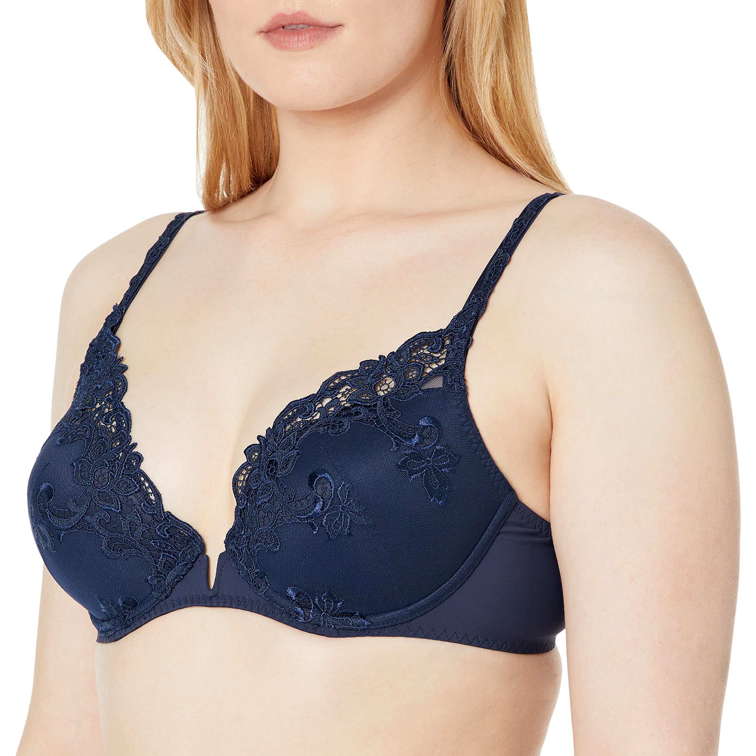 Simone Perele Women's Saga Push Up Bra - Lace Underwire Plunge Bra for Lift & Support | Perfect for Evening Wear, Date Nights & Special Occasions
