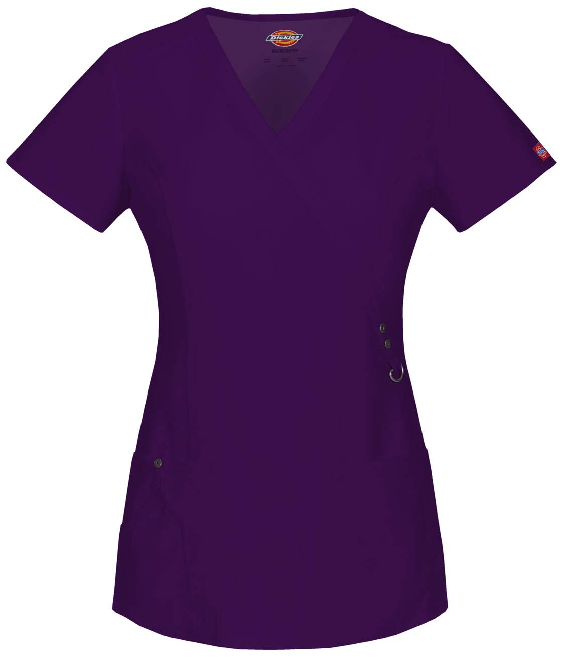 Dickies Women's Mock Wrap Top - Comfortable Workwear Blouse for Office, Nursing & Casual Wear | Stretch Fabric, Professional Style