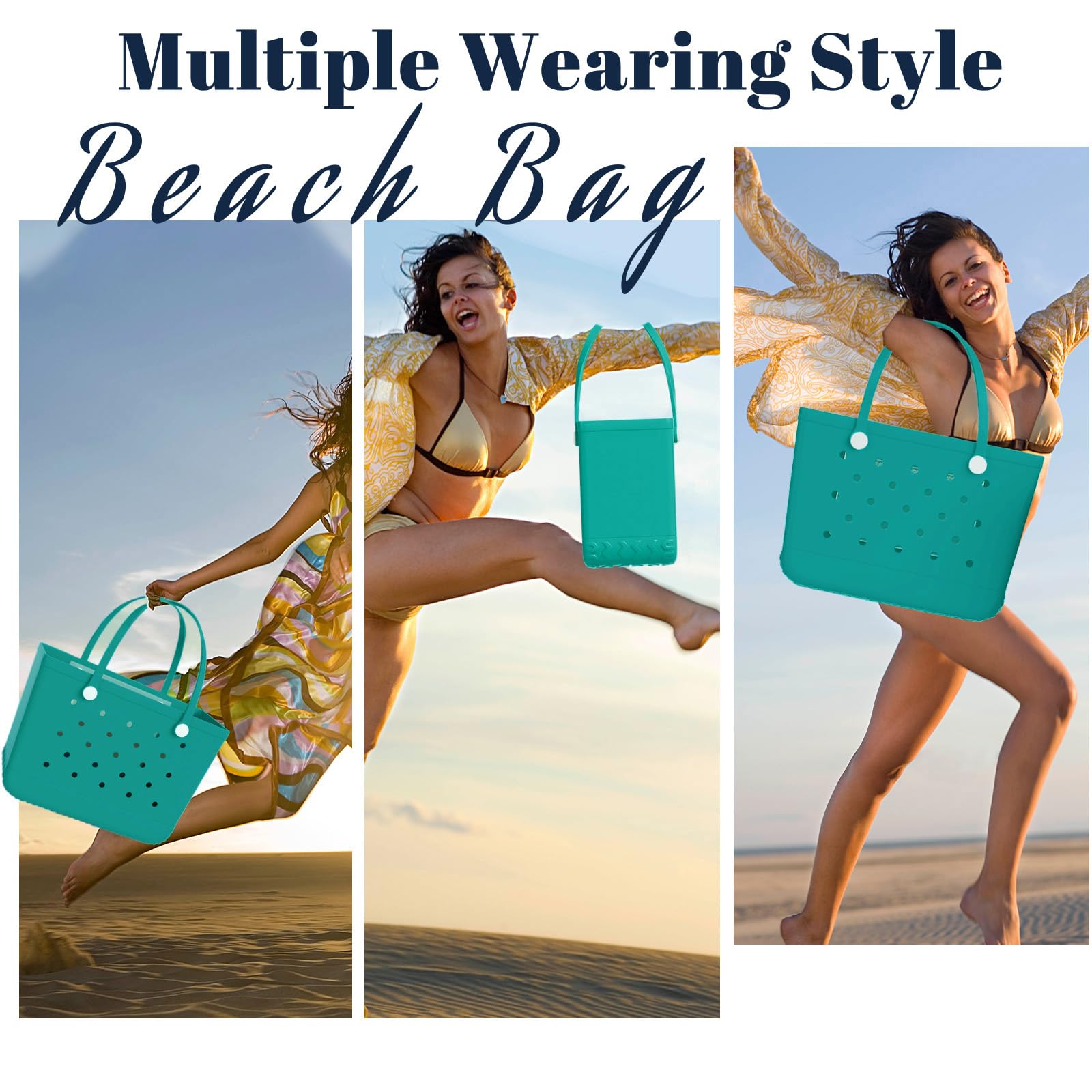 Waterproof Rubber Tote Bag - Large Durable Beach & Travel Tote for Sports & Storage