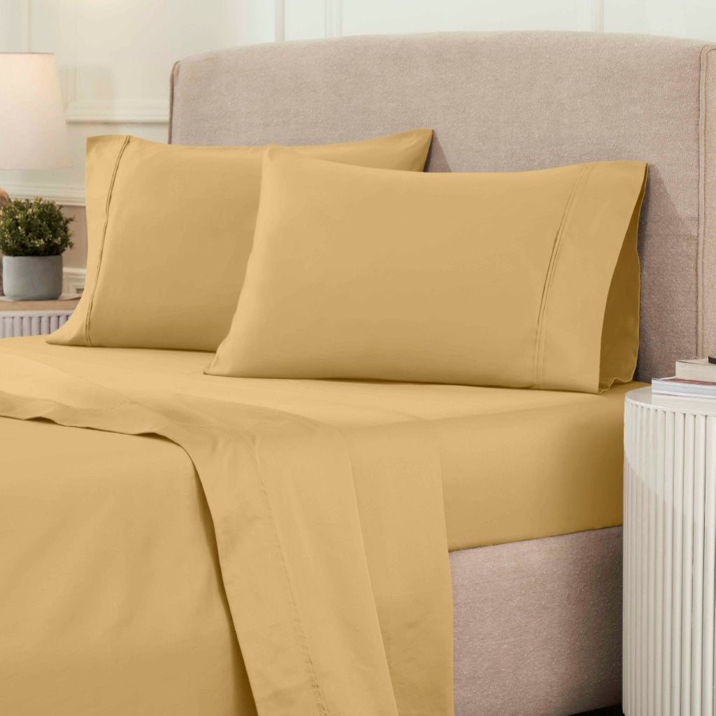 Premium 1200 Thread Count Egyptian Cotton Sheet Set - Eco-Friendly, Breathable & Hypoallergenic - Perfect for Luxury Bedding & Hot Sleepers