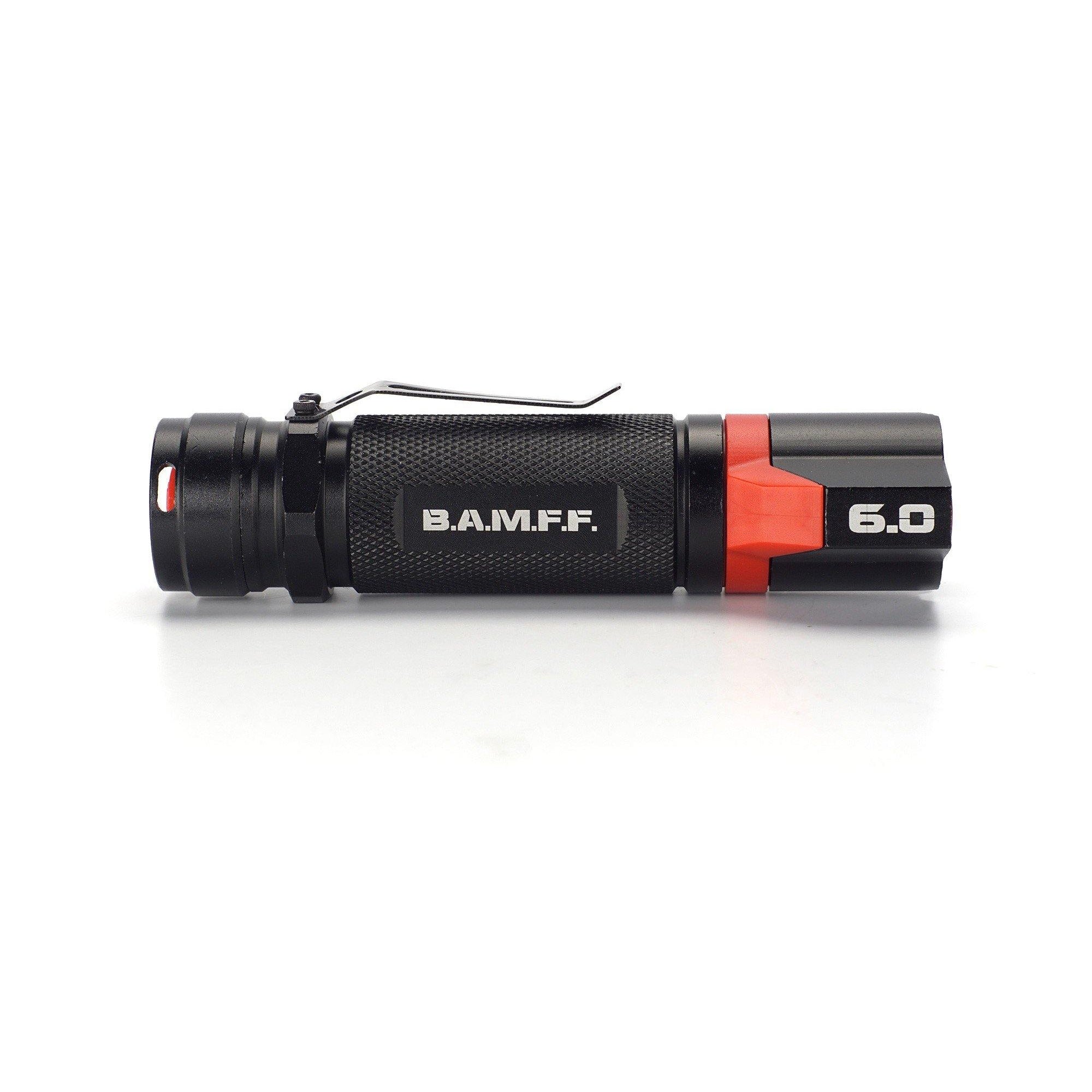 B.A.M.F.F. 6.0 600 Lumen Dual LED Flashlight - High Power Rechargeable Tactical Flashlight for Camping, Hiking, Emergency & Outdoor Adventures