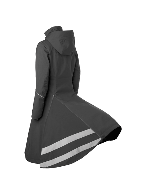 Stierna Nova Long Waterproof Coat for Women - Lightweight Rain Jacket with Hood, Windproof & Breathable Outdoor Shell - Perfect for Hiking, Camping & Travel