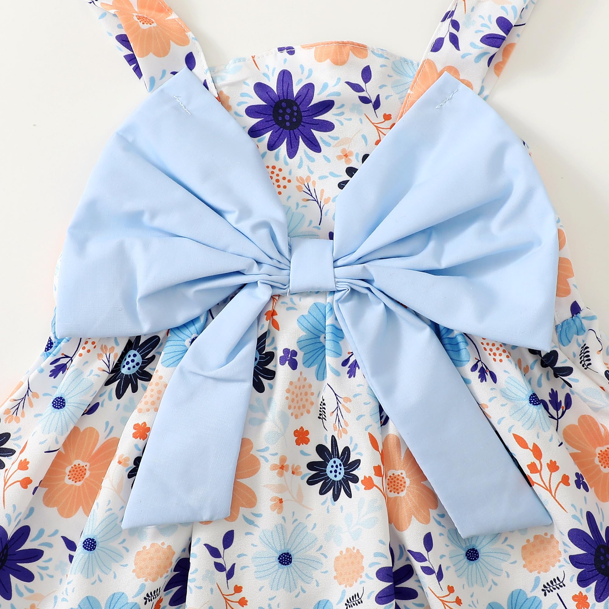 Newborn Baby Girl Dress - Toddler Halter Backless Sleeveless Flower Sundress | Summer Clothes for Infant Girls | Perfect for Beach, Party & Photo Shoots
