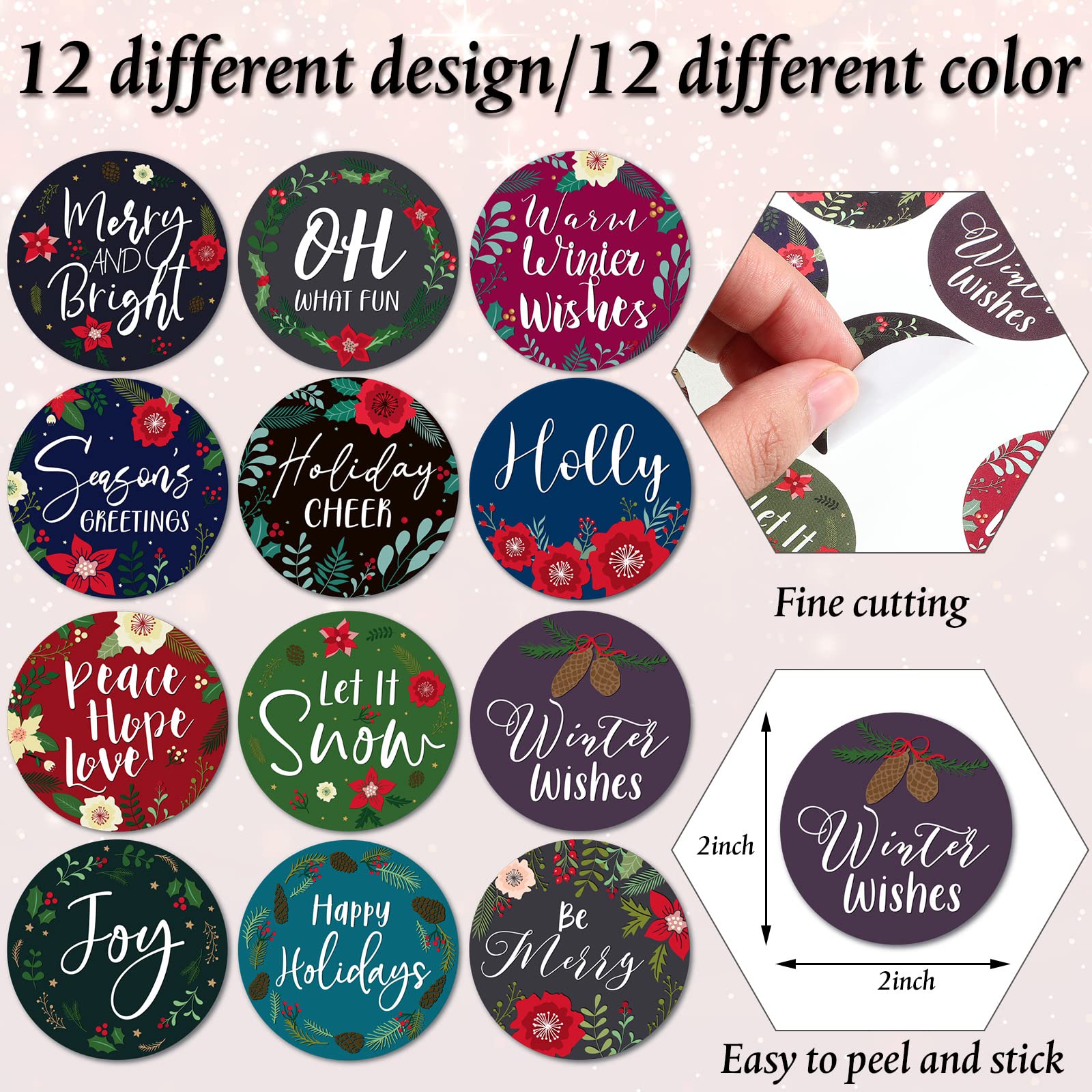 600 Pcs Christmas Envelopes Stickers - 2