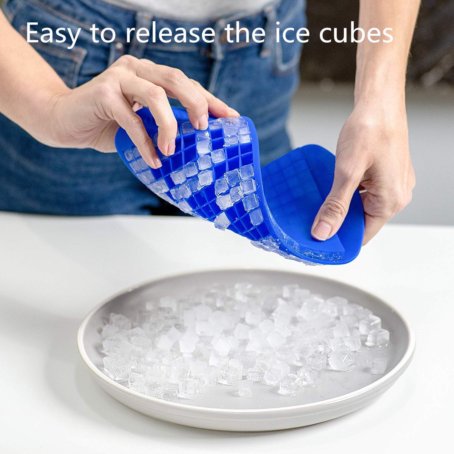 160 Grids Mini Silicone Ice Cube Trays - 3-Pack Tiny Ice Molds for Cocktails, Whiskey, Coffee & Chocolate - Perfect for Home Bars, Parties & Kitchen Use