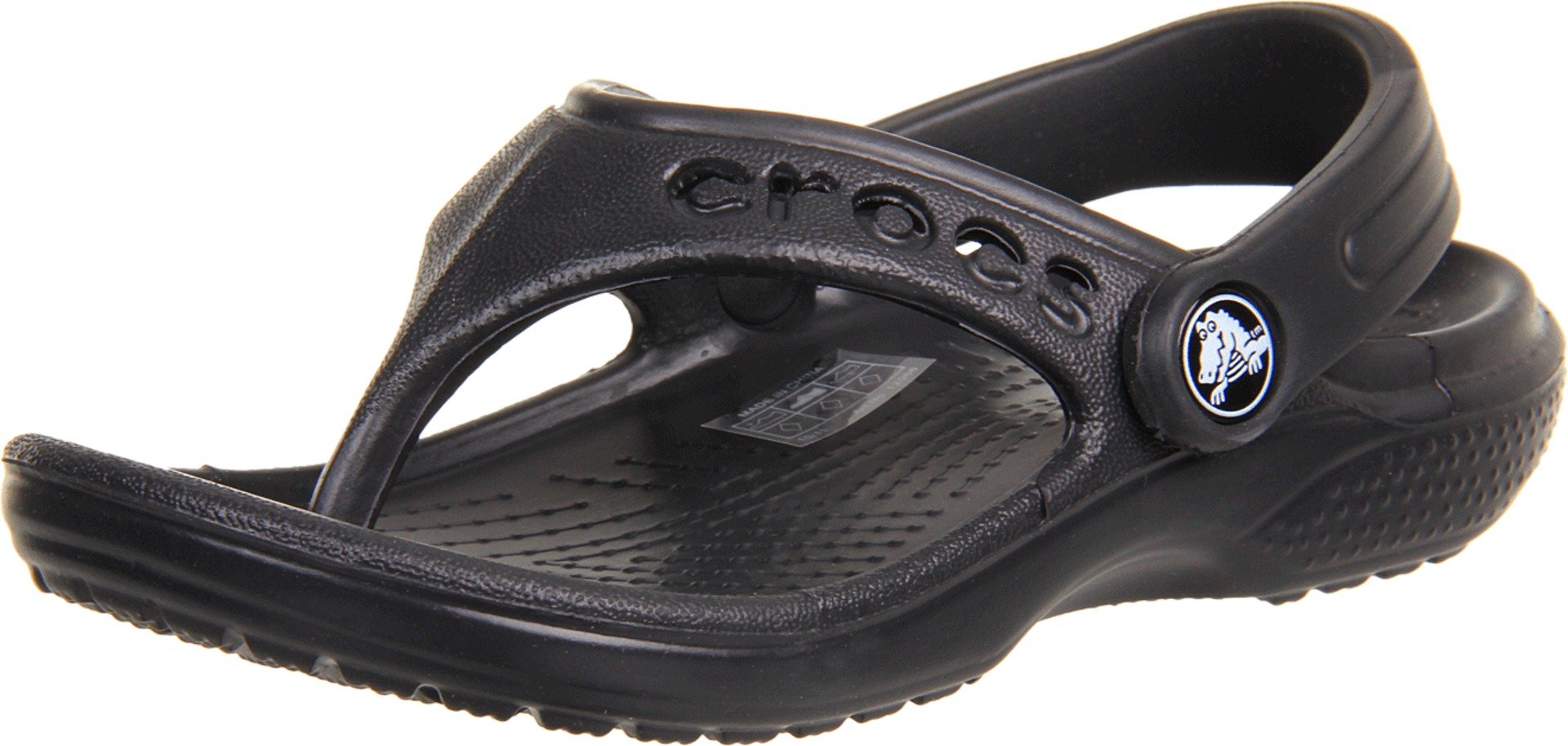 Crocs Baya Flip Sandal for Toddler & Little Kid - Comfortable Water Shoes for Beach, Pool & Summer Play - Sea Blue