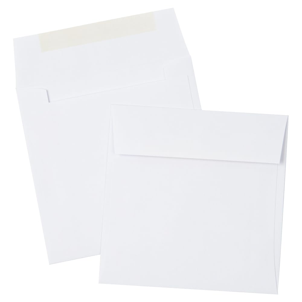 JAM PAPER 4.5 x 4.5 Inch Square White Invitation Envelopes - Bulk Pack of 1000 - Perfect for Wedding Invites, Greeting Cards & Business Correspondence
