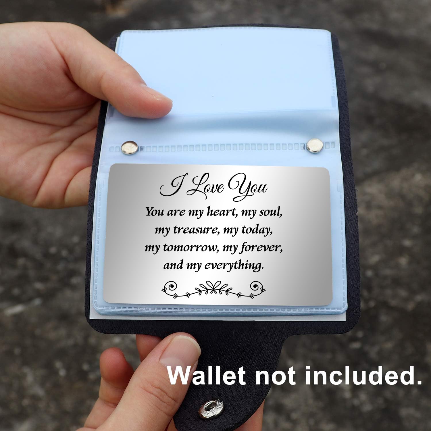 Engraved Wallet Insert Card for Men & Women - Personalized Pocket Keepsake Gift for Boyfriend, Husband, Son, Grandpa & Best Friend - Romantic Birthday, Wedding & Christmas Present (You Are My Everything) - Perfect for Anniversaries, Valentine's Day & Special Occasions