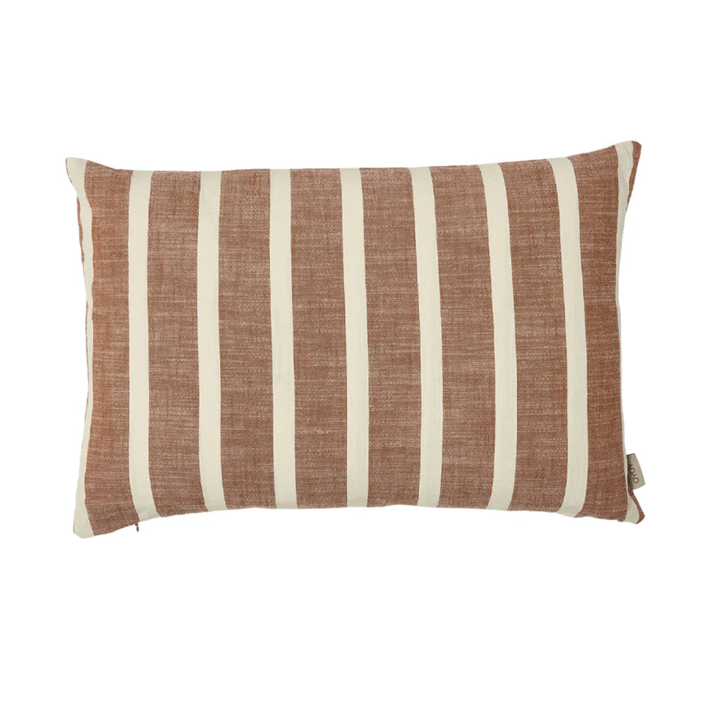 OYOY Kara Long Cushion Cover 40x60cm - Soft Linen Blend Pillow Case in Sienna Brown for Sofa, Bed & Home Decor