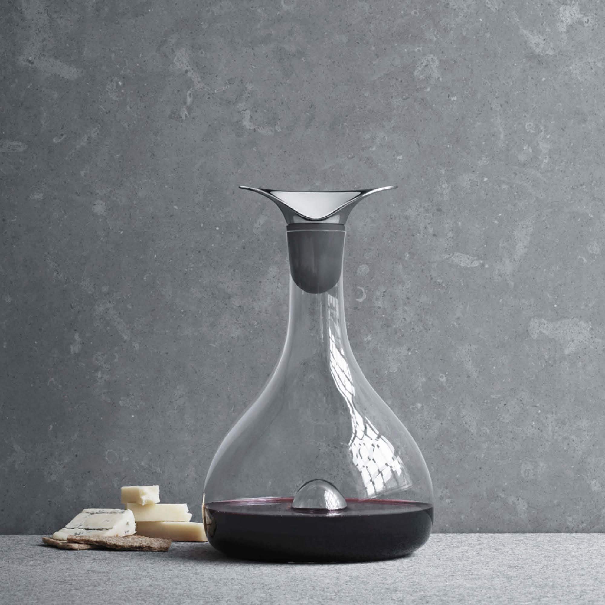 Georg Jensen Premium Wine & Bar Carafe - Elegant Glass Decanter for Red Wine, Whiskey & Cocktails - Perfect for Home Entertaining, Gifts & Special Occasions