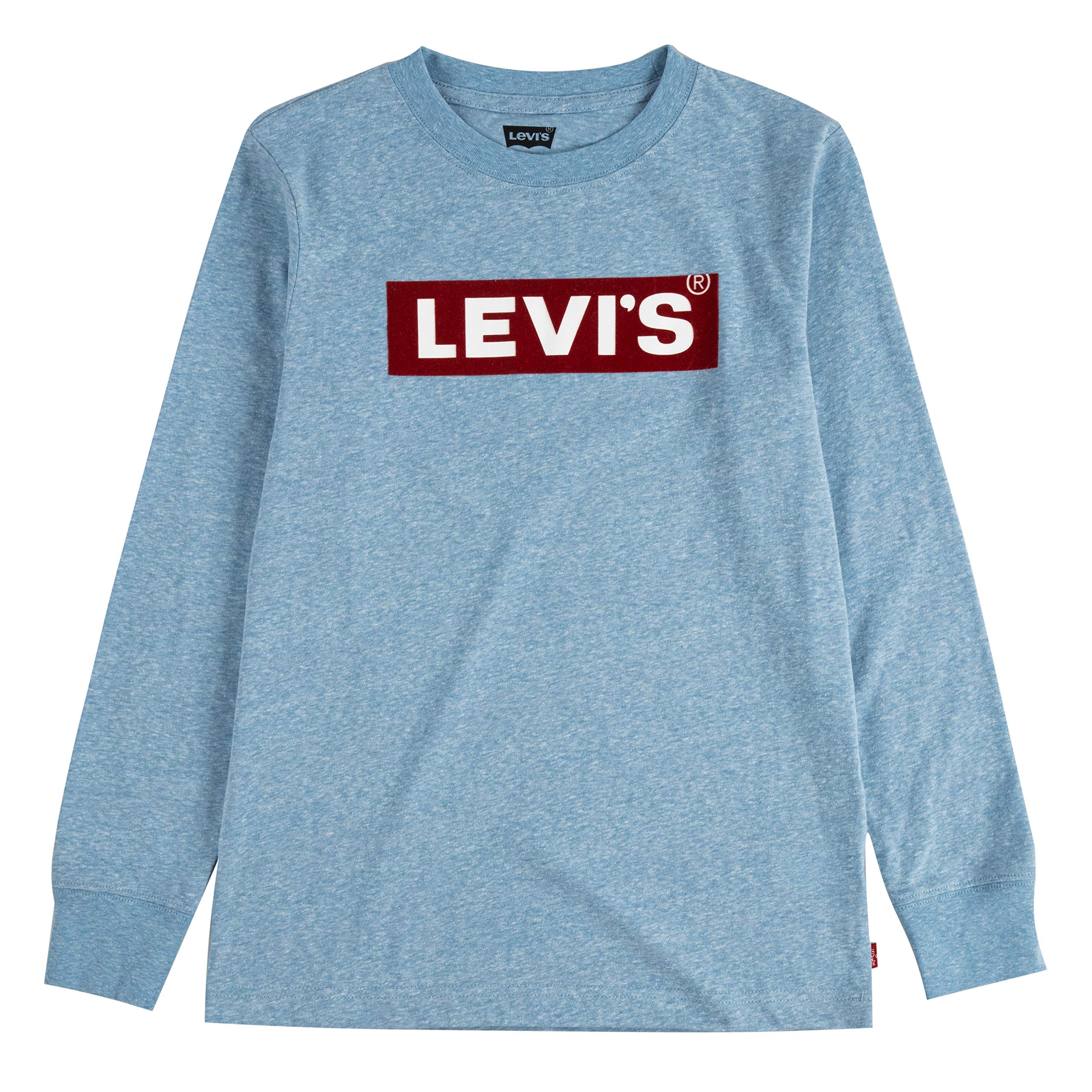 Levi's Boys' Long Sleeve Graphic T-Shirt with Box Tab Detail - Comfortable Cotton Tee for School, Play & Everyday Wear