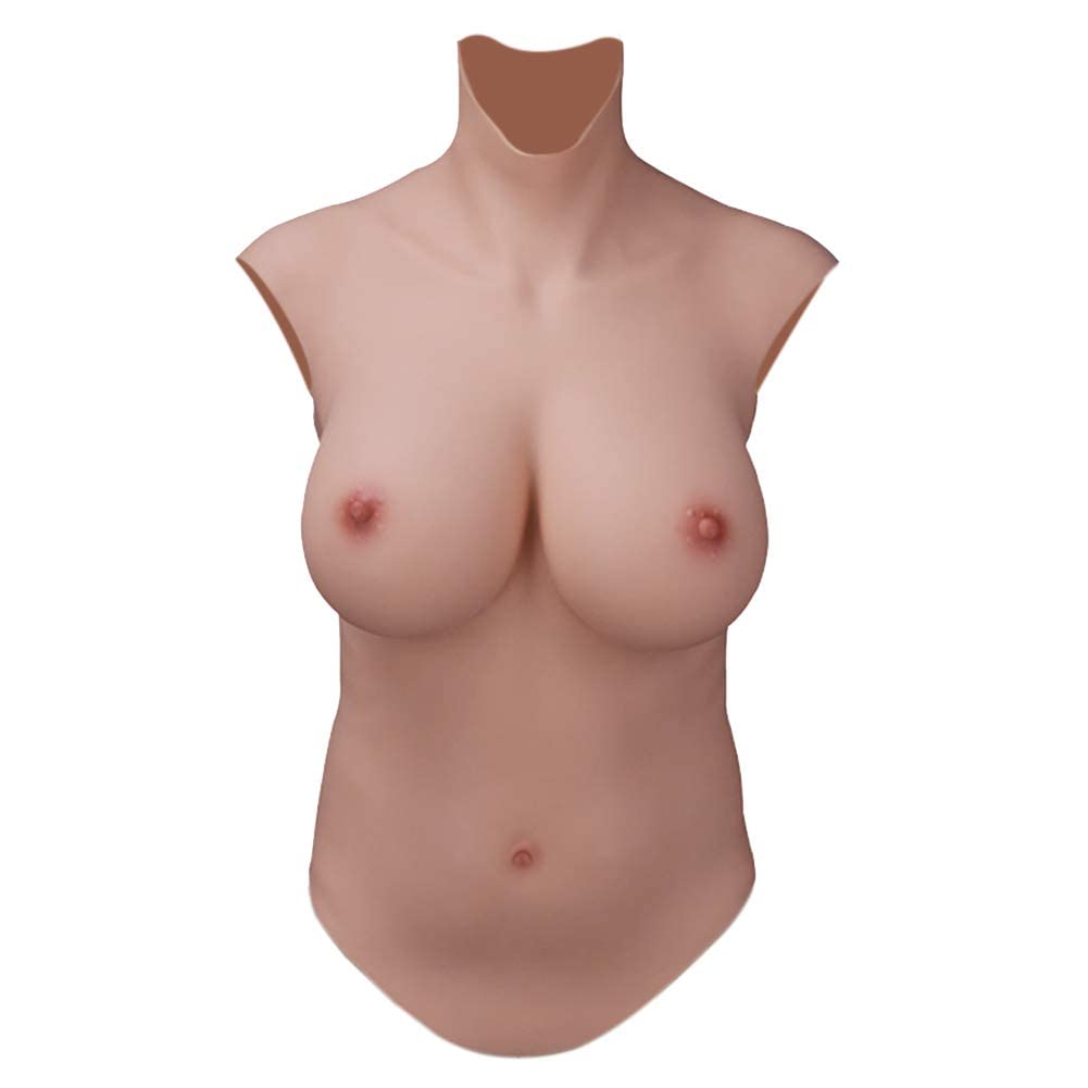 Realistic Plus Size Silicone Half Body Breast Forms - Matte Skin Finish for Crossdressers & Drag Queens | Perfect for Cosplay, Gender Affirmation & Performance Enhancement