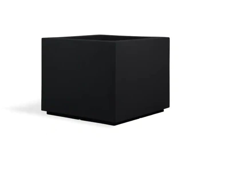 Black Square Planter Box - Modern Outdoor Garden Container for Plants, Flowers & Herbs | Perfect for Patio, Balcony & Home Decor