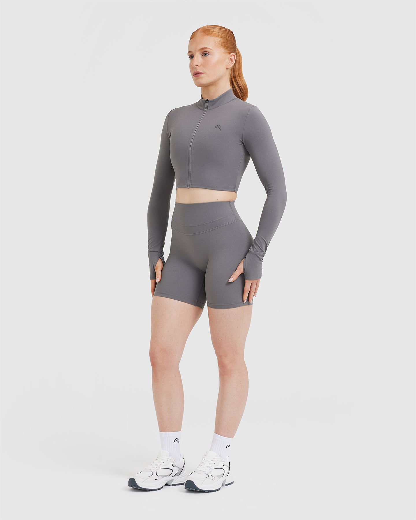 Unified Crop Jacket for Women - Stylish Ash Grey Lightweight Outerwear | Perfect for Spring, Fall & Casual Outings