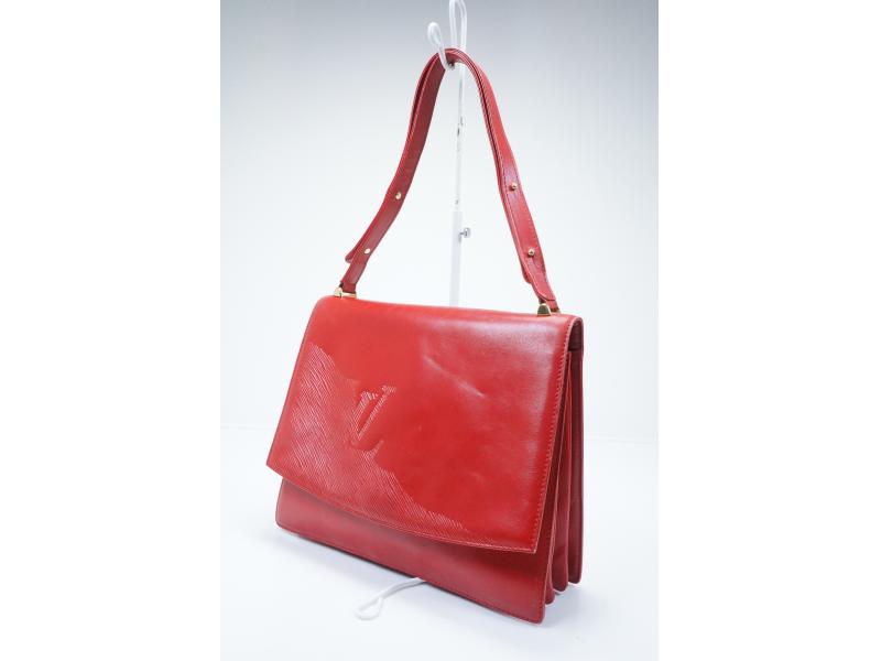 Authentic Pre-Owned Louis Vuitton Cuir Opera Rouge Red Epi Delphes Shoulder Bag M63937 152557 - Vintage Luxury Handbag for Women, Perfect for Date Night & Special Occasions