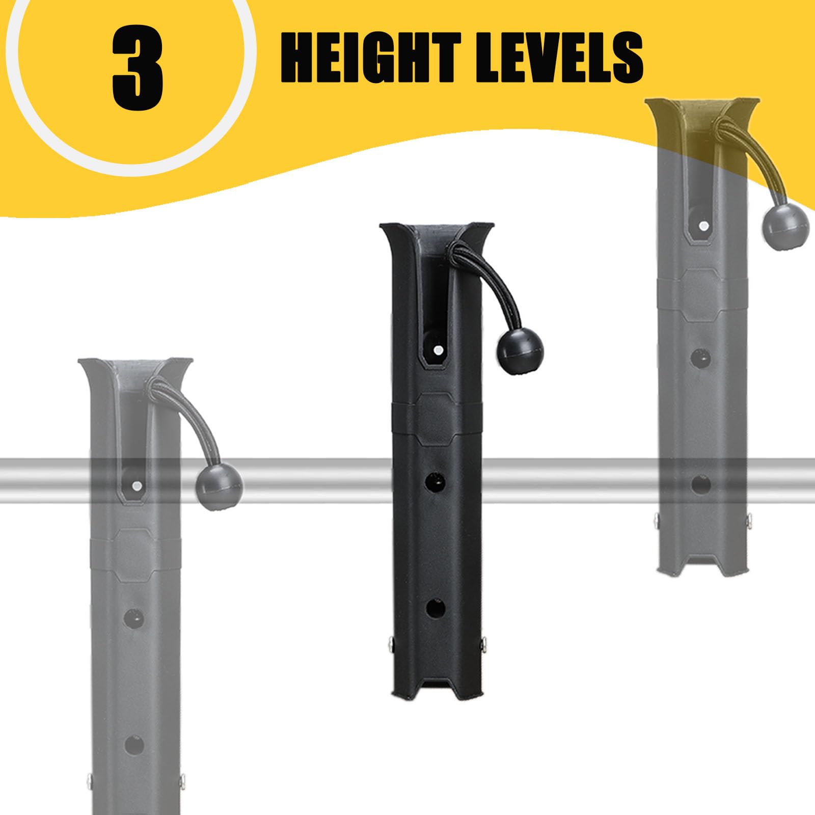 Adjustable Fishing Rod Holder Mount for Bicycle, Kayak, Motorcycle, ATV & Beach Cart - 1.6