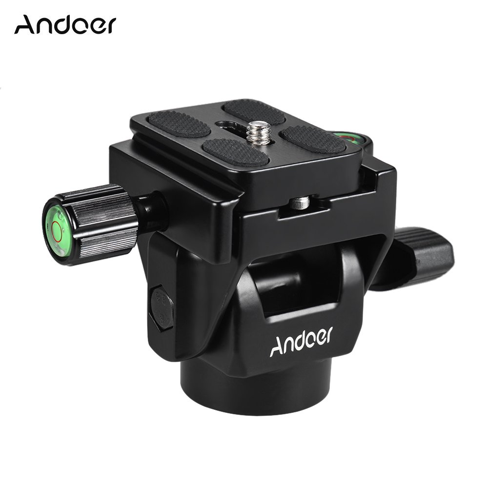 Andoer M-12 Monopod with Tilt Head & Quick Release Plate - Professional Panoramic Tripod Head for Telephoto Lens, Bird Watching, Wildlife Photography & Outdoor Adventures