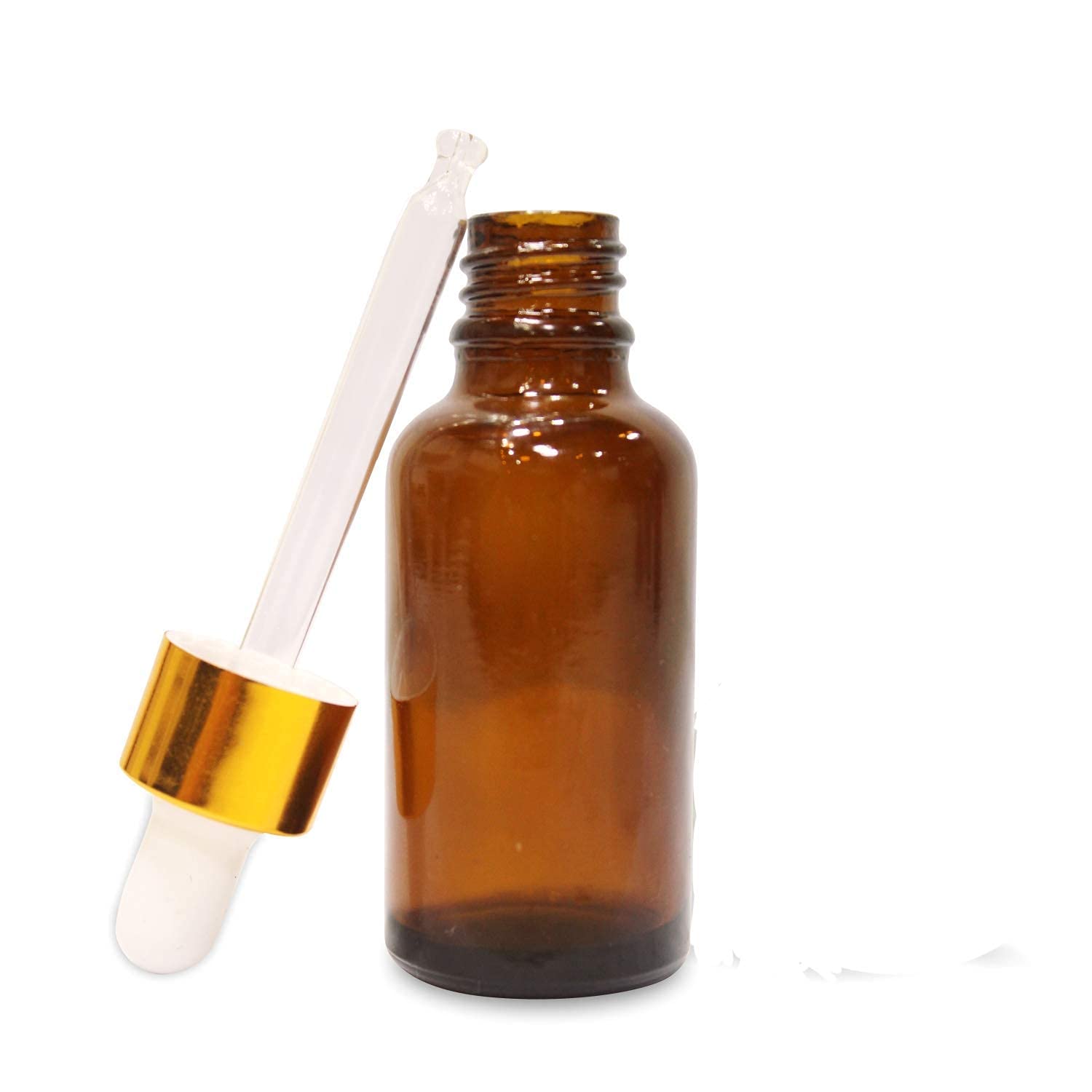 Dinemart 6PCS 50ML Amber Glass Bottles with Euro Dropper & White Cap - Leak Proof Essential Oil Bottles for DIY Perfumes, Cosmetics, Serums, Aromatherapy - Perfect for Home, Spa & Travel Use