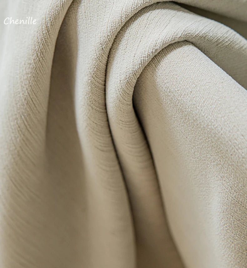 Juliet Chenille Minimalist Jacquard Blackout Custom Curtains for Living Room & Bedroom - Thermal Insulated Light Blocking Drapes for Home Decor