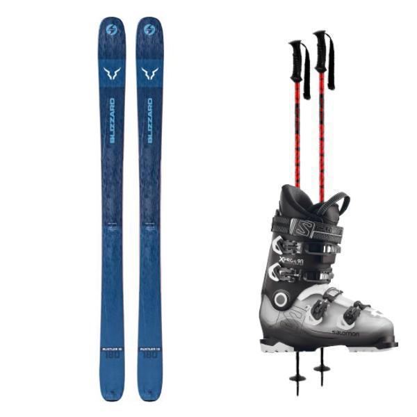 Blizzard Men's Rustler 10 Premium All-Mountain Ski Package - Perfect for Powder, Groomers & Freeride Skiing