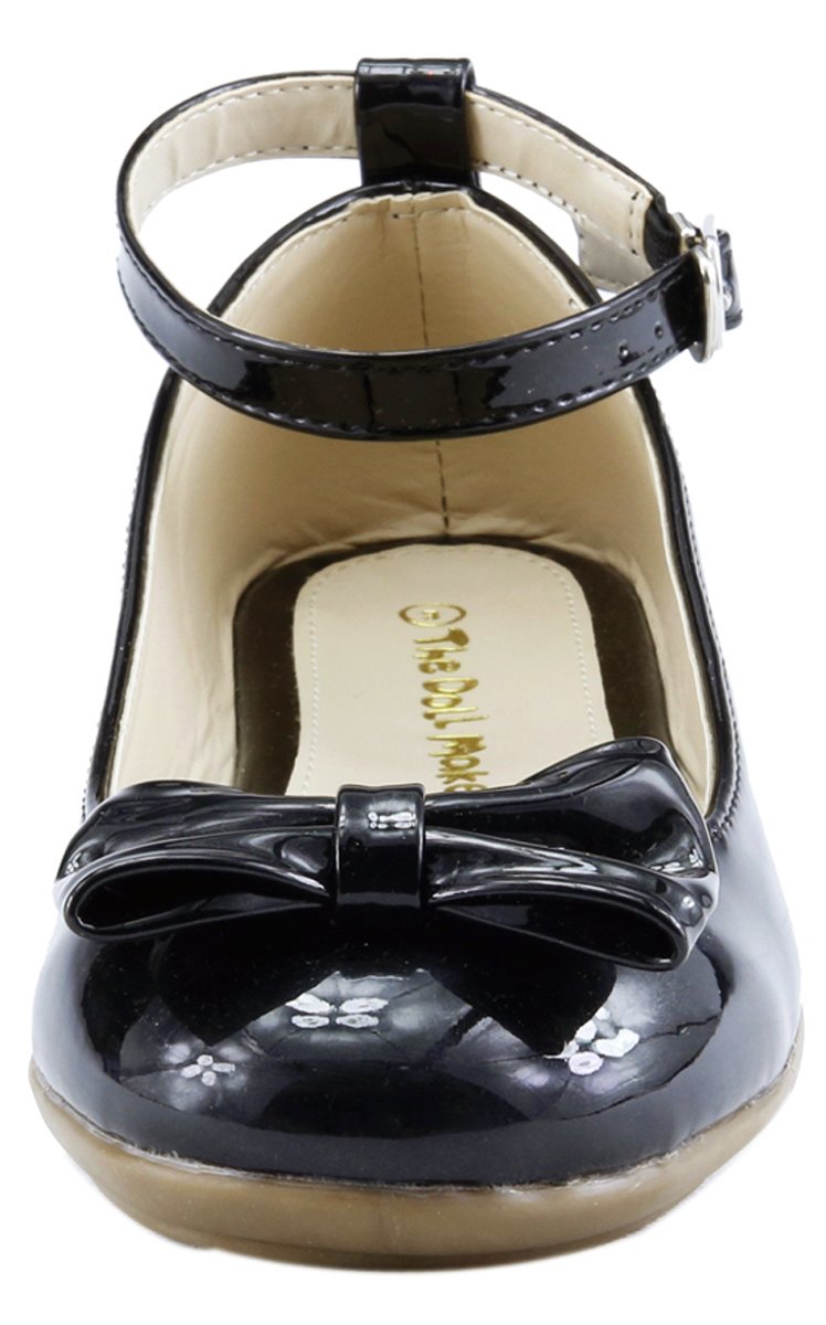 The Doll Maker Bow Top Strap Flat Shoes - Elegant Women's Ballet Flats for Casual Wear, Office & Date Night Outfits