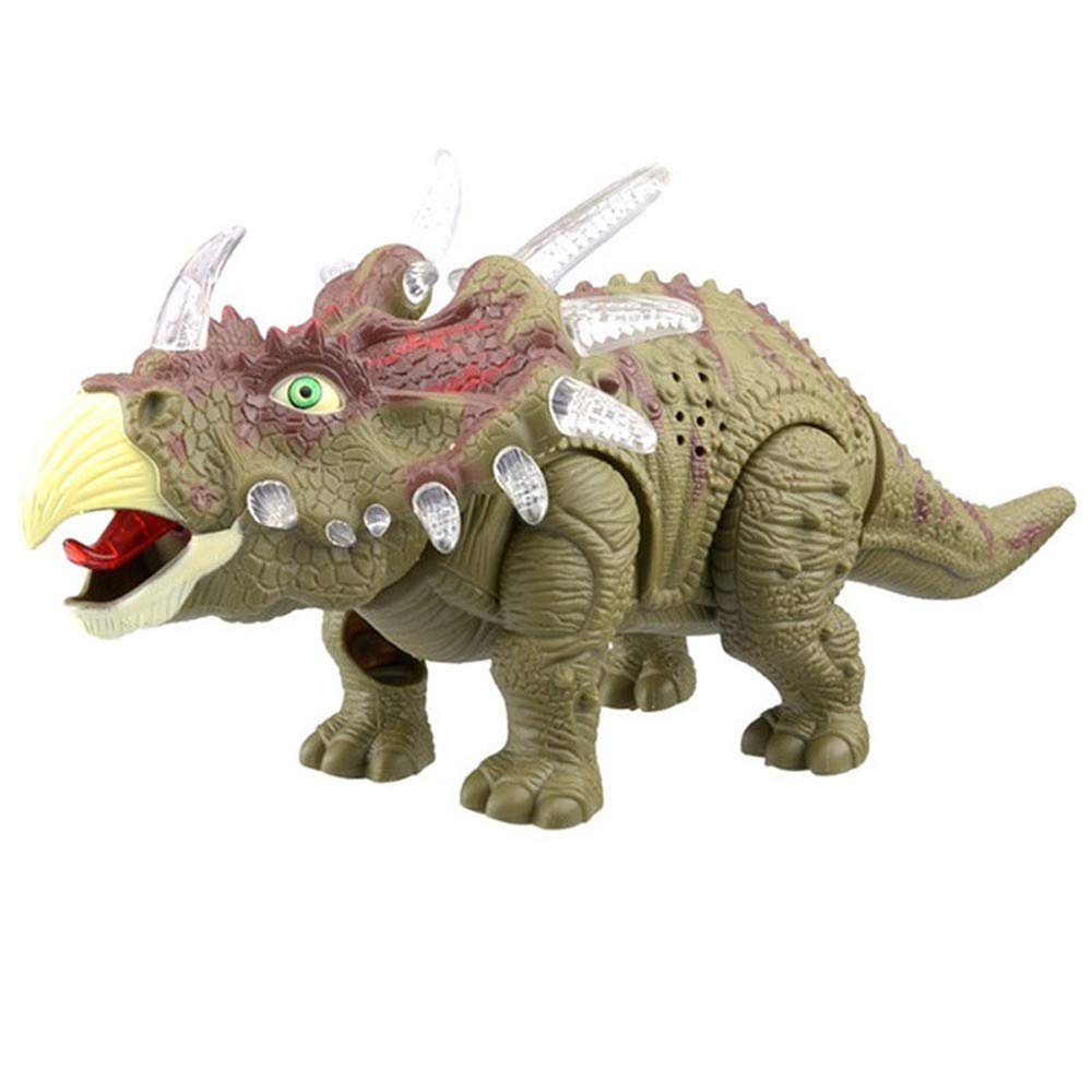 Magnetic Wooden Dinosaur Walking Toy with Lights & Sounds - Educational STEM Building Blocks for Kids Ages 2+ - Interactive Figure Movement Toy for Boys & Girls - Perfect for Pretend Play, Birthday Gifts & Early Learning Development
