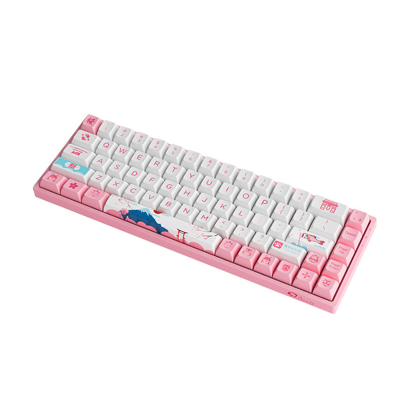 Akko 3068B Plus World Tour Tokyo R2 Wireless RGB Mechanical Keyboard - Hot Swappable, CS Jelly Pink Switch - Perfect for Gaming, Typing & Office Work