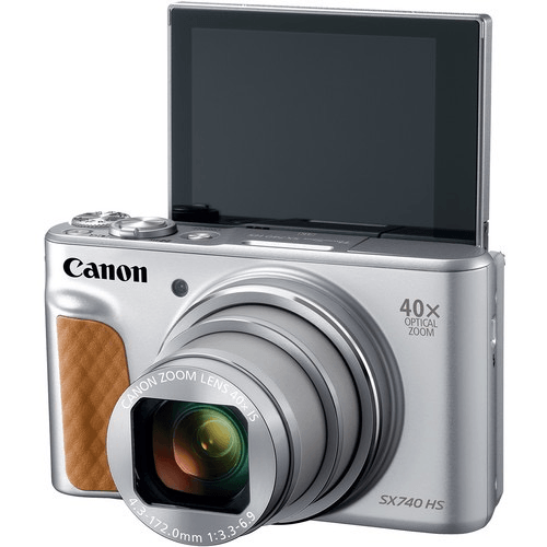Canon PowerShot SX740 HS 20.3MP Digital Camera with 40x Optical Zoom, 4K Video, Wi-Fi & NFC (Silver) - Perfect for Travel Photography, Vlogging, and Family Events
