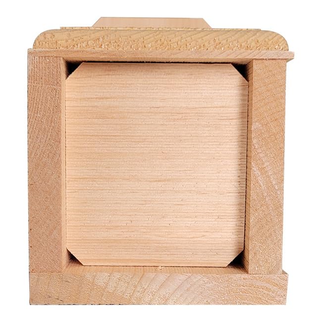 Premium Wooden Wren Bird House - Natural Cedar Birdhouse for Outdoor Garden, Backyard & Patio - Perfect for Attracting Wild Birds & Enhancing Your Garden Decor