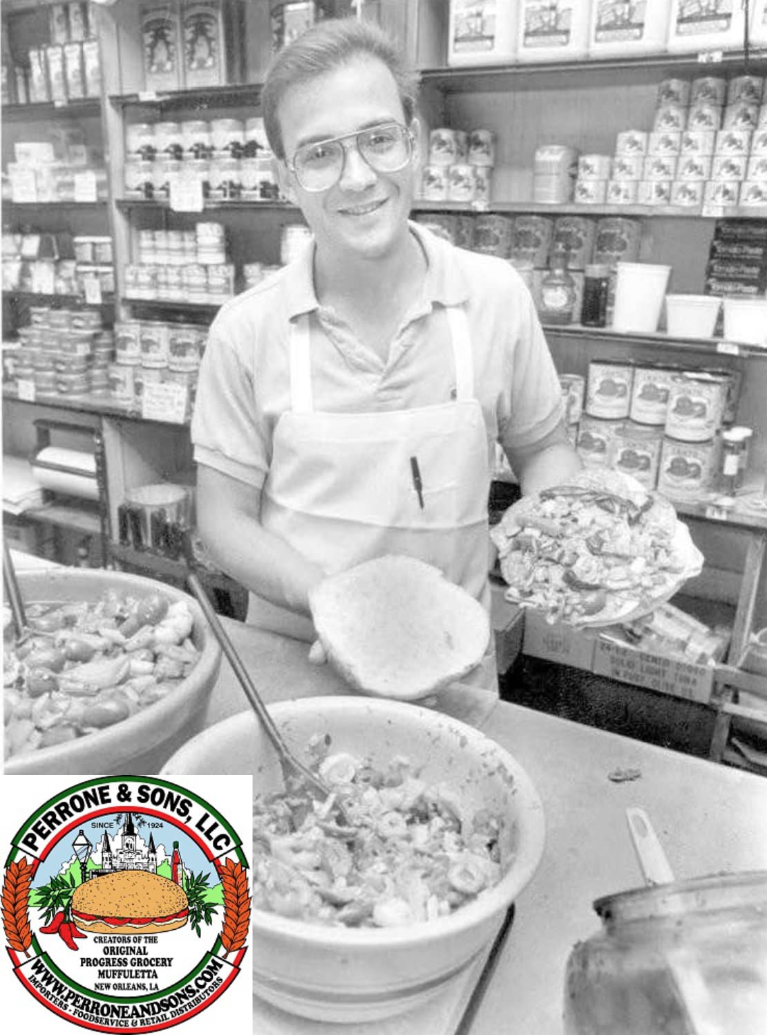 Authentic New Orleans Muffuletta Olive Salad Sandwich - Progress Grocery (8 Inch, 2 Pack) | Perfect for Picnics, Parties & Quick Lunches