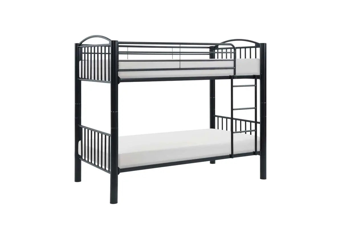 Beckett Twin Over Twin Bunk Bed B2021 - Space-Saving Kids Bunk Bed for Small Rooms, Sleepovers & Shared Bedrooms - Sturdy Wooden Frame with Safety Rails & Ladder