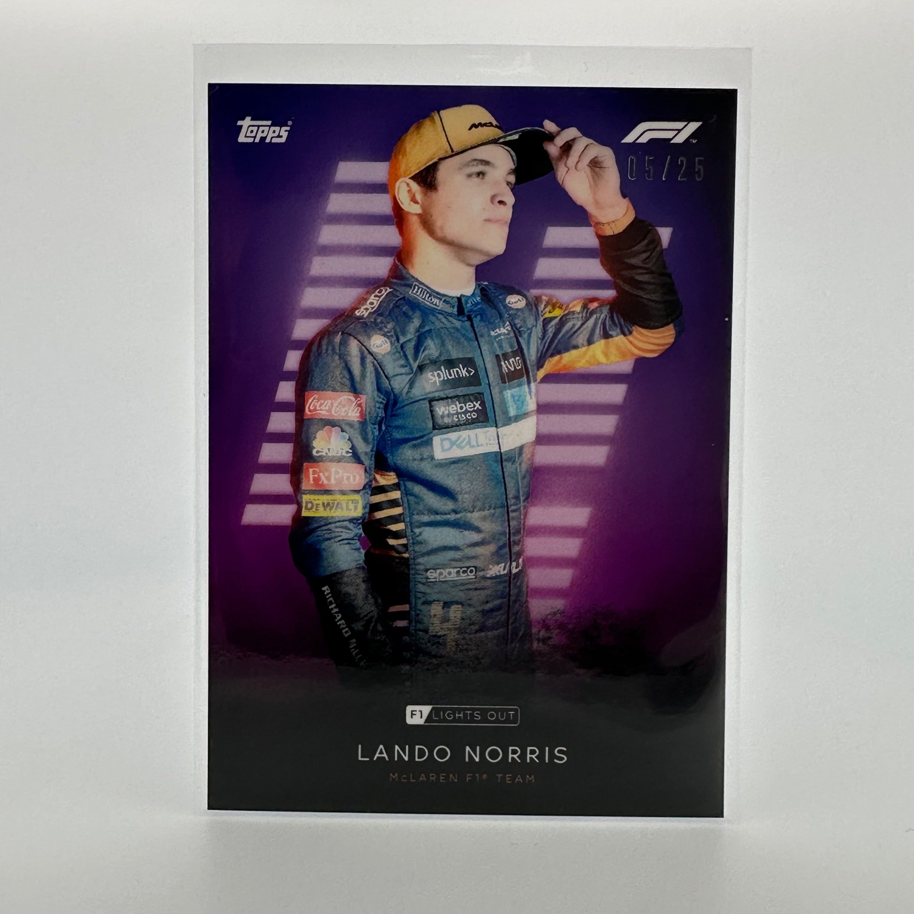 Lando Norris 2021 Topps Chrome Formula 1 F1 Purple Parallel Racing Card - Collectible Memorabilia for Fans & Sports Card Enthusiasts | Perfect for Display, Trading, and Investment
