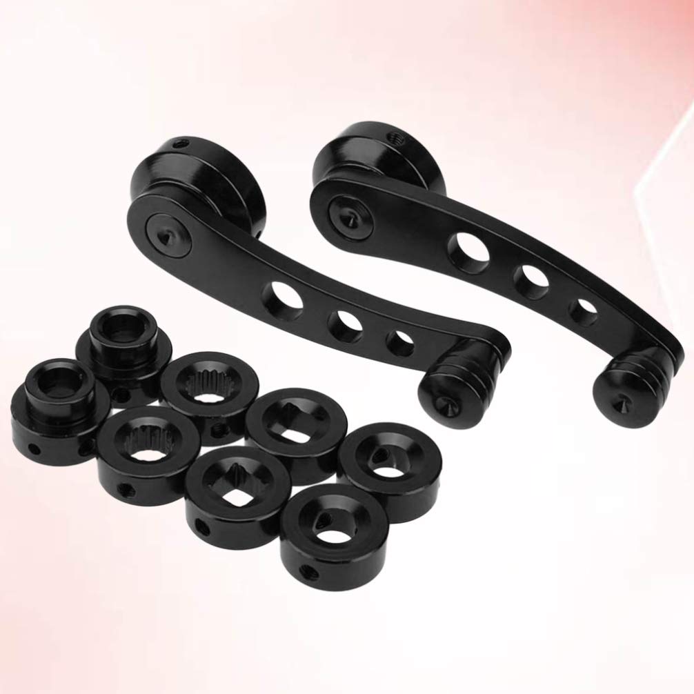 Universal Black Car Window Crank Handle - 1 Pair for Trucks & Wagons - Easy Replacement
