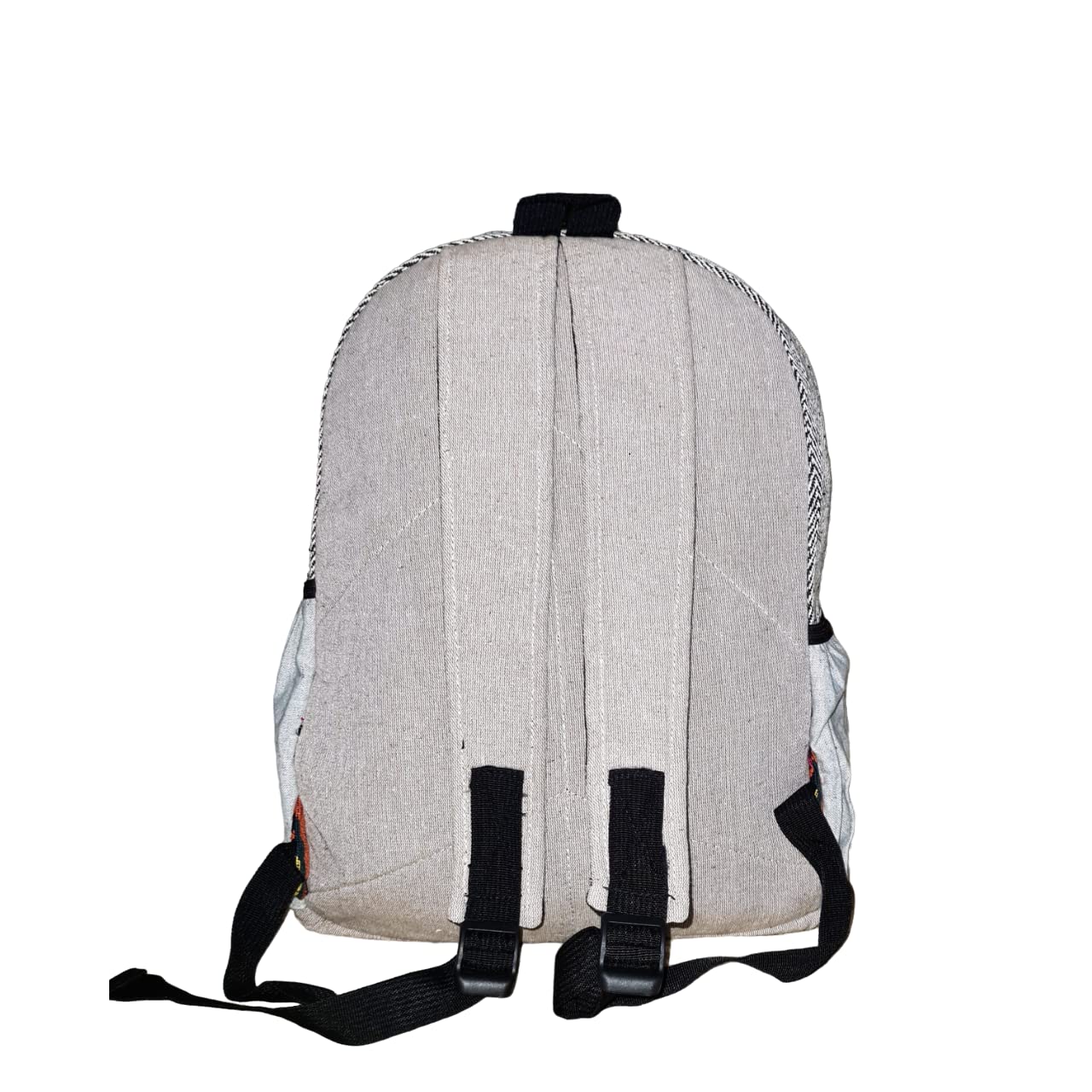 Eddika Natural Vegan Large Hemp Backpack - Eco-Friendly Himalayan Style Backpack for Men, Women, Boys & Girls - Perfect for Festivals, Hiking, Travel & Everyday Use