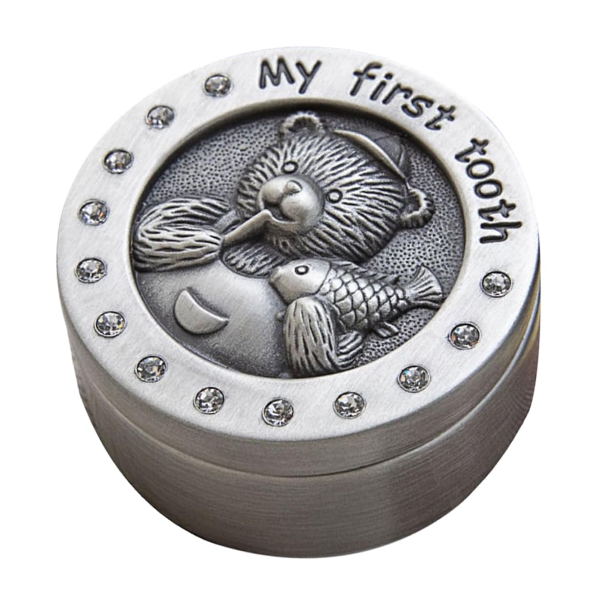 FAVOMOTO Baby Tooth Keepsake Box - First Tooth Memory Box for Newborns & Infants | Metal Baby Teeth Storage Case | Perfect Christening Gift & Milestone Keepsake for Parents