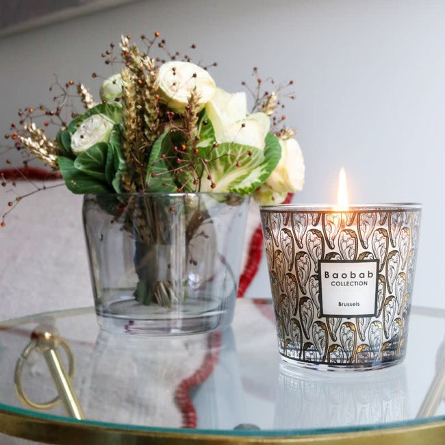 Baobab Collection My First Baobab Brussels Scented Candle - Luxury Home Fragrance for Relaxation & Romantic Ambiance | Perfect for Bedroom, Bathroom & Living Room Decor
