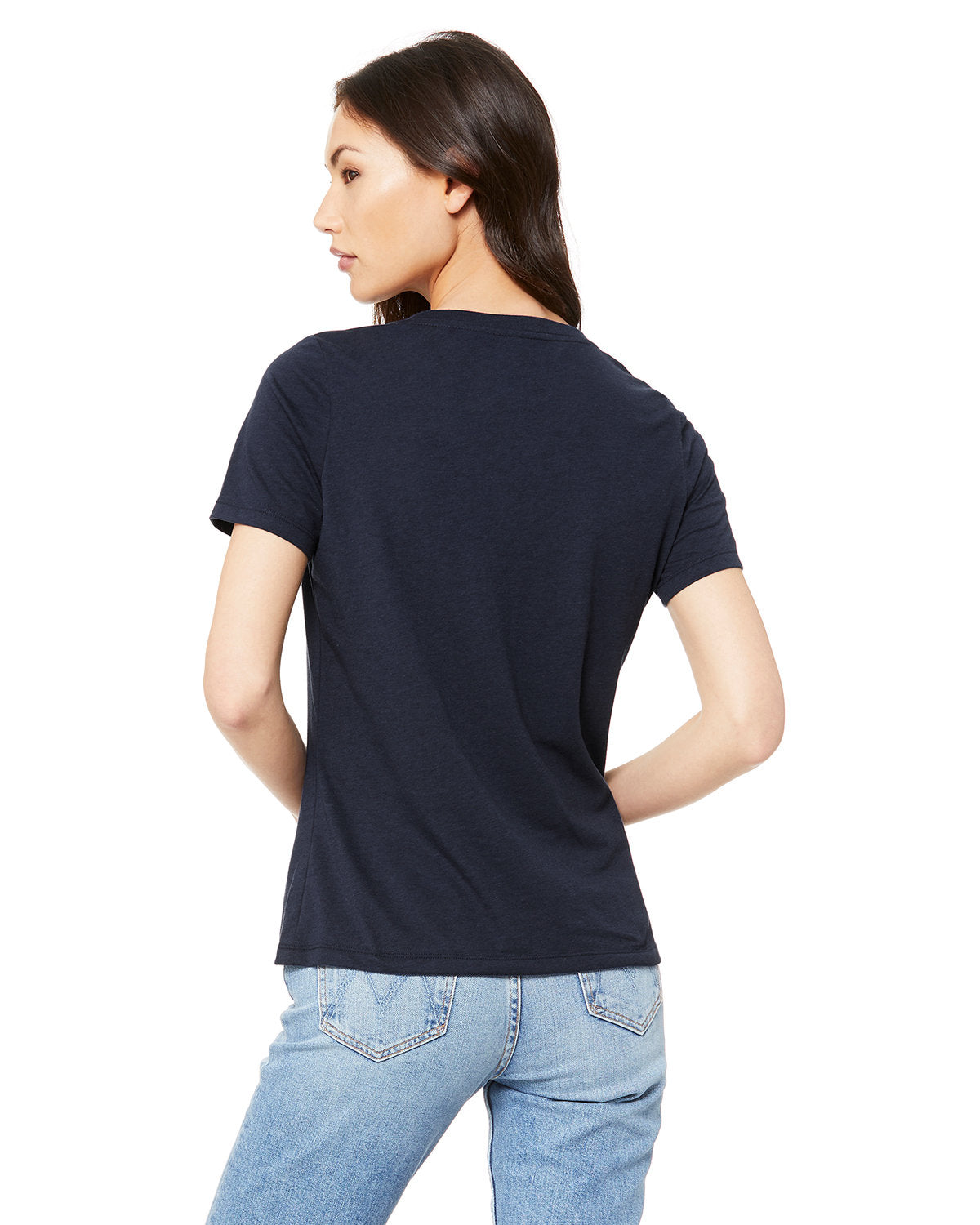 Bella + Canvas 6405 Women's Relaxed Fit Jersey V-Neck T-Shirt - Soft & Comfortable Casual Tee for Everyday Wear, Workout, and Layering