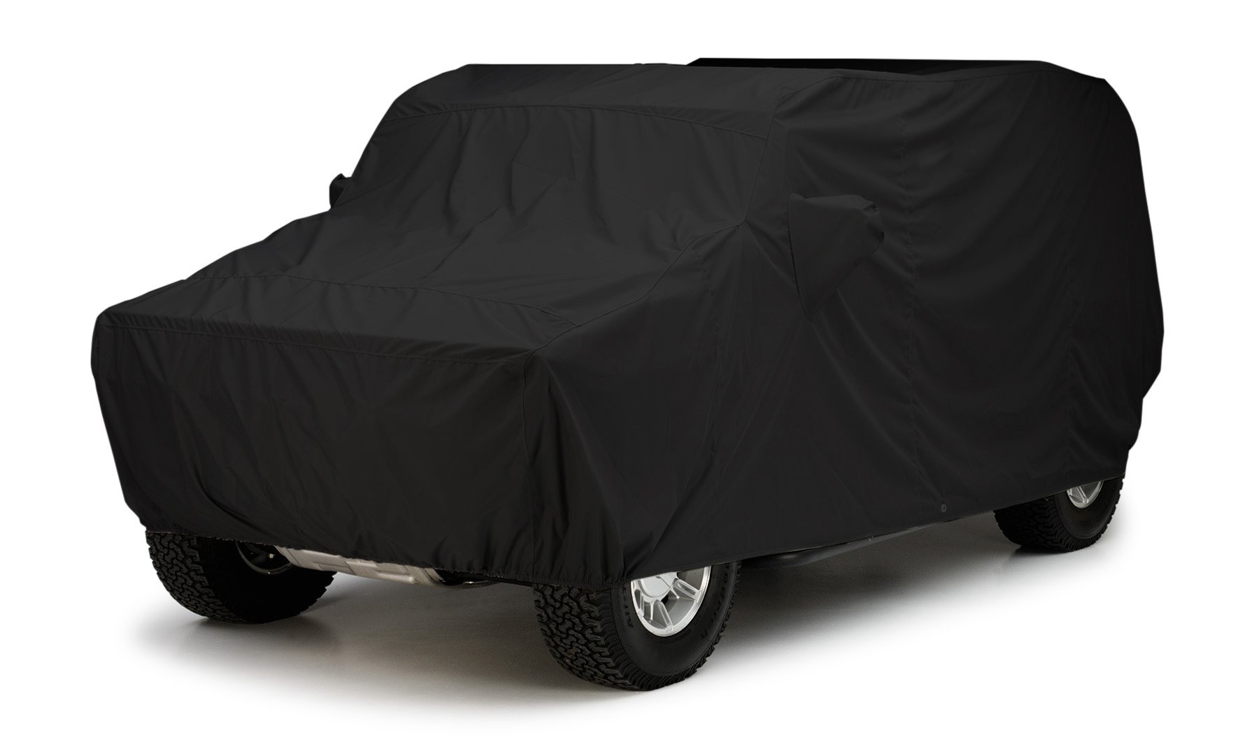 Covercraft Custom Fit Car Cover for Jeep Wrangler - WeatherShield HP Series Waterproof Fabric, Black | All-Weather Protection for Outdoor Parking & Storage