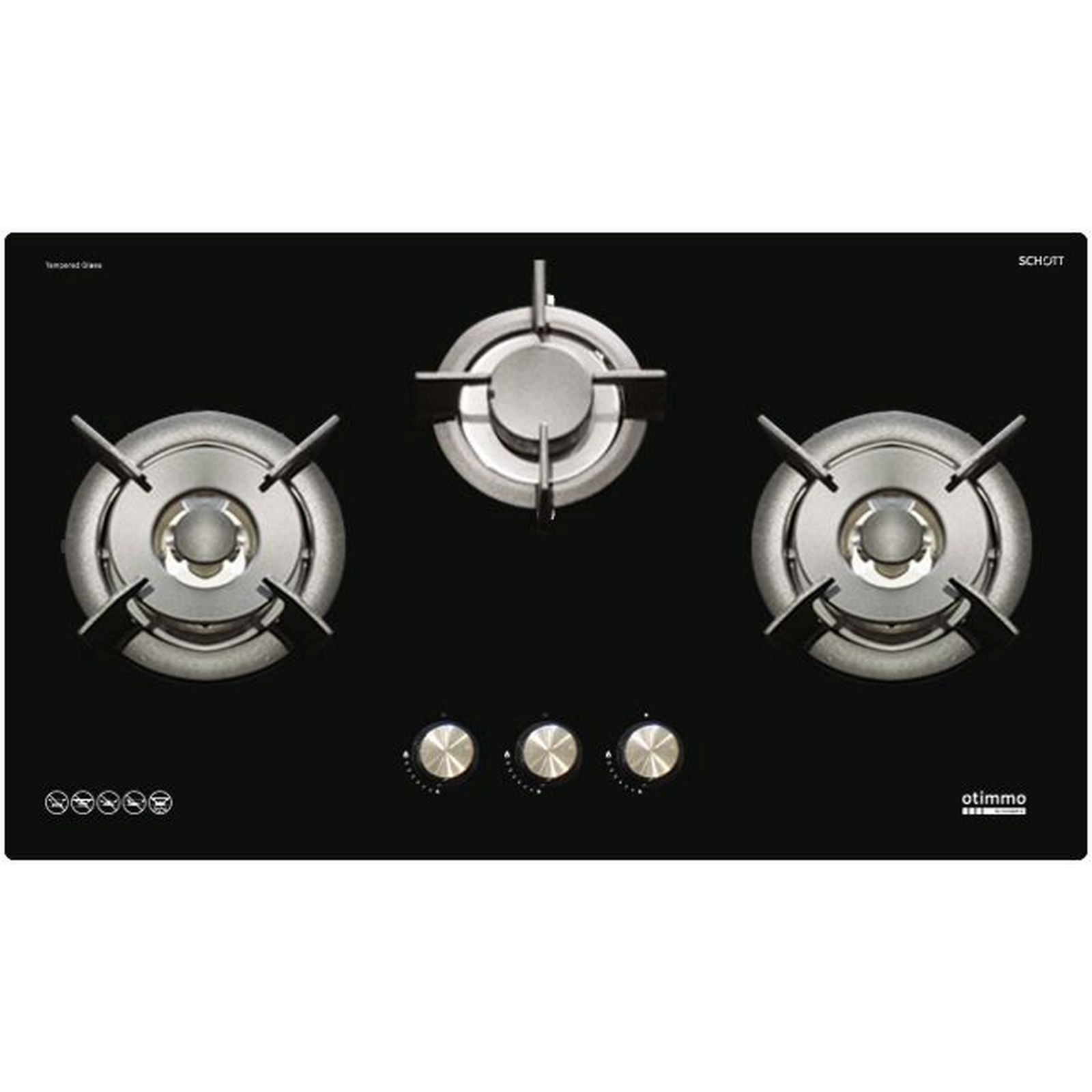 Europace ECH5141S 90cm Stainless Steel Slim Range Hood + EBH6391S 3-Burner 90cm Glass Cooktop - Modern Kitchen Ventilation & Cooking Solution for Apartments, Condos, and Small Spaces