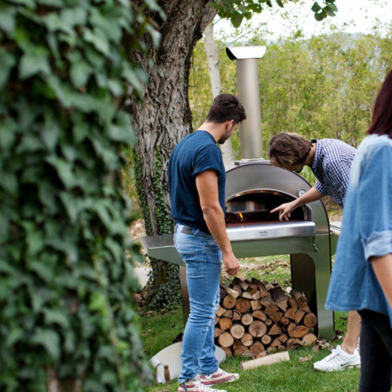 Alfa 4 Pizze Portable Outdoor Pizza Oven - Wood Fired & Gas Compatible for Backyard, Camping & Tailgating | Perfect for Homemade Pizza, Bread & Roasting