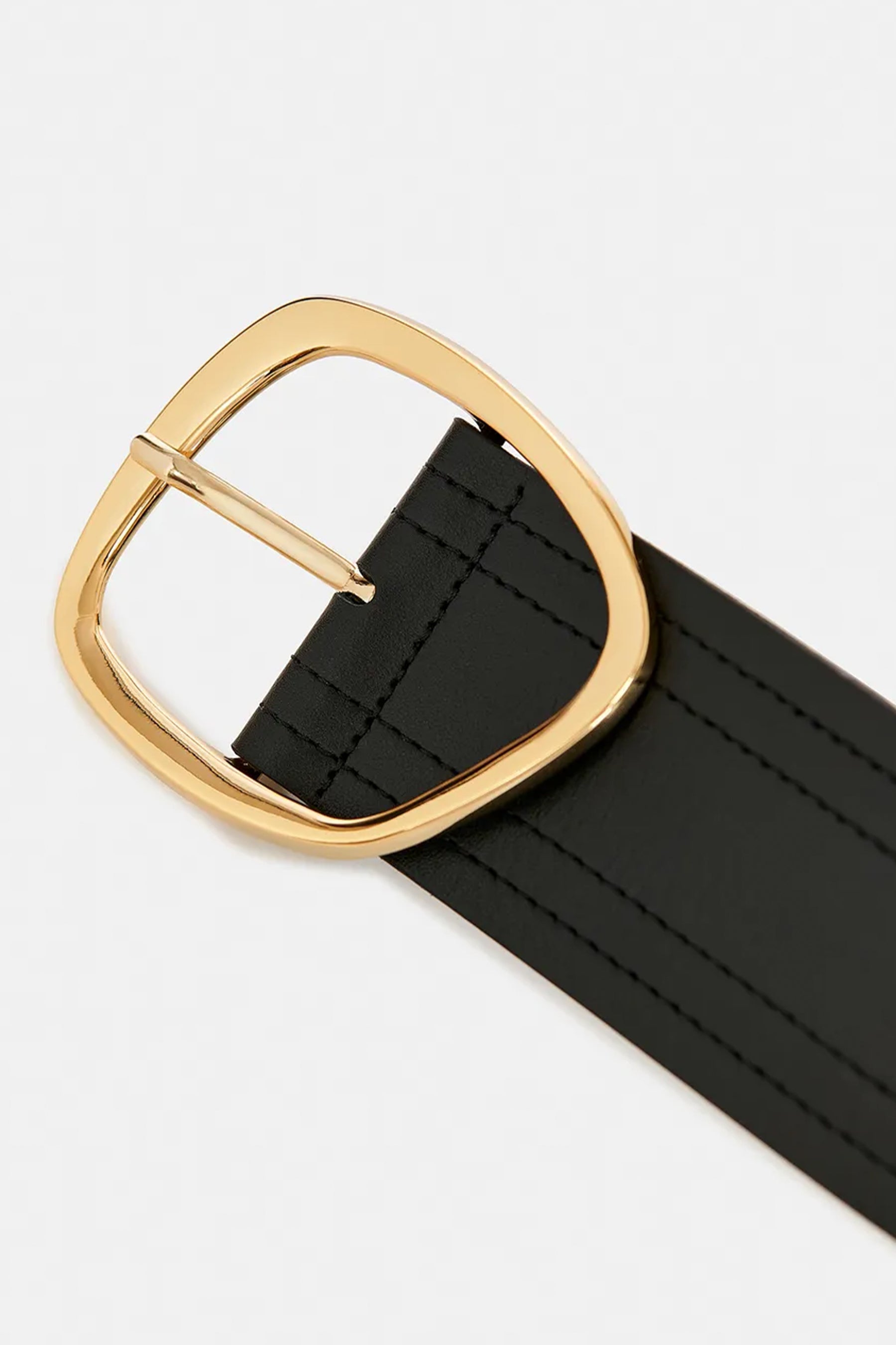 Essentiel Antwerp Frescal Belt - Stylish Black Leather Belt for Men & Women | Perfect for Casual, Office & Formal Outfits