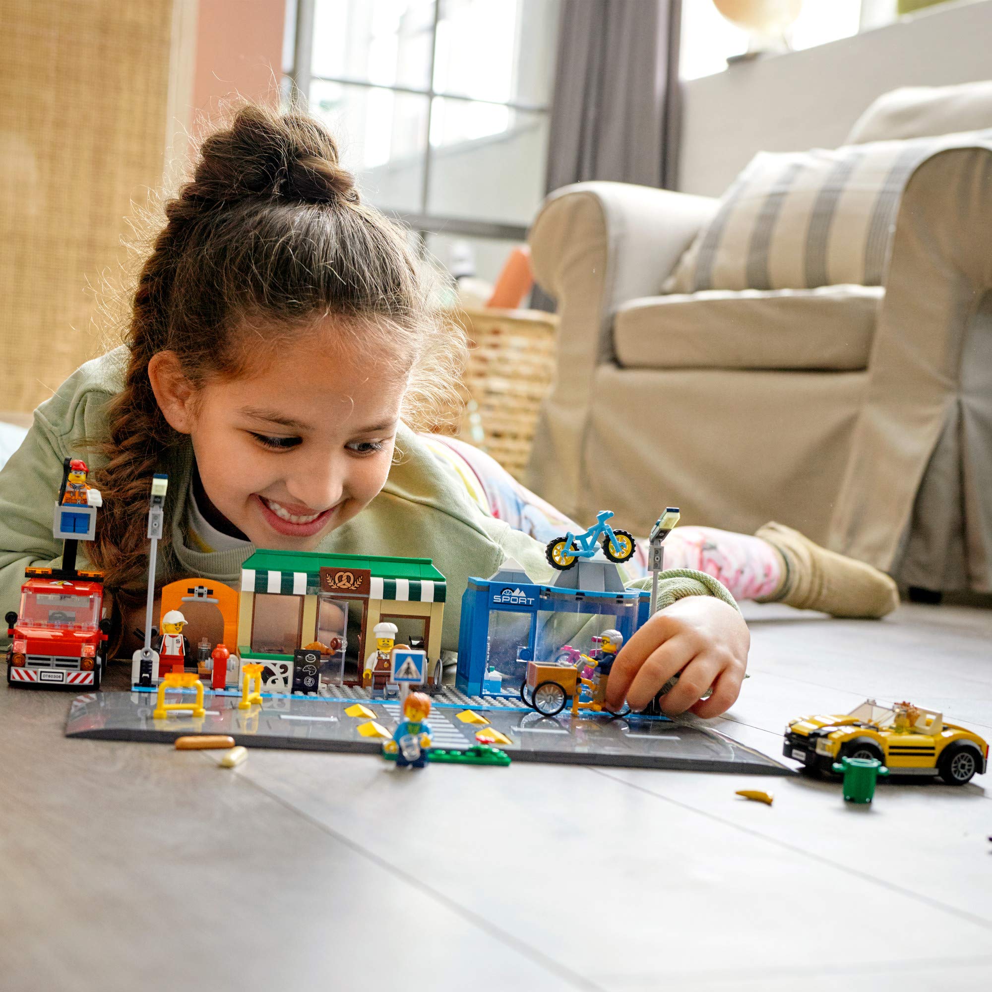 LEGO City Shopping Street 60306 Building Kit - 533 Piece Creative Construction Toy for Kids Ages 6+ | New 2021 Model | STEM Learning & Imaginative Play | Perfect for Birthday Gifts & Family Bonding Activities