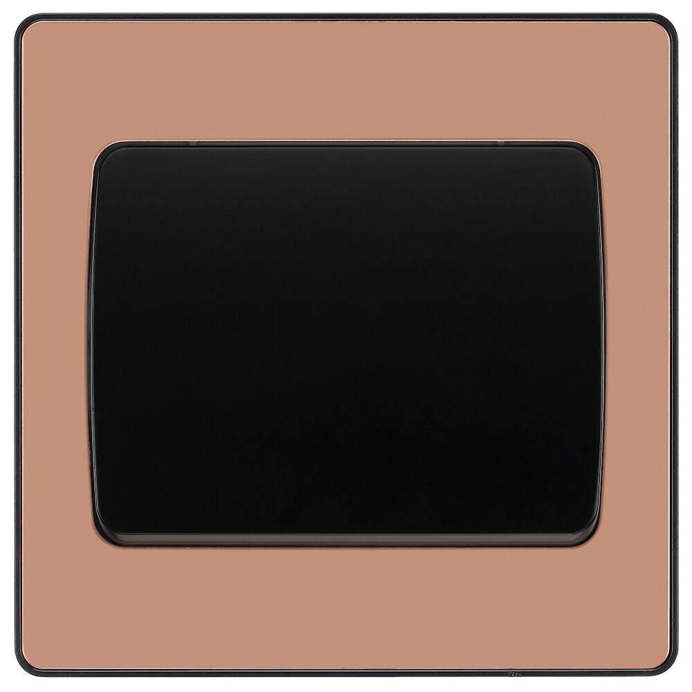 BG Evolve Polished Copper 1G 2-Way Wide Rocker Light Switch PCDCP12WB - Premium Electrical Switch for Home & Office Lighting Control