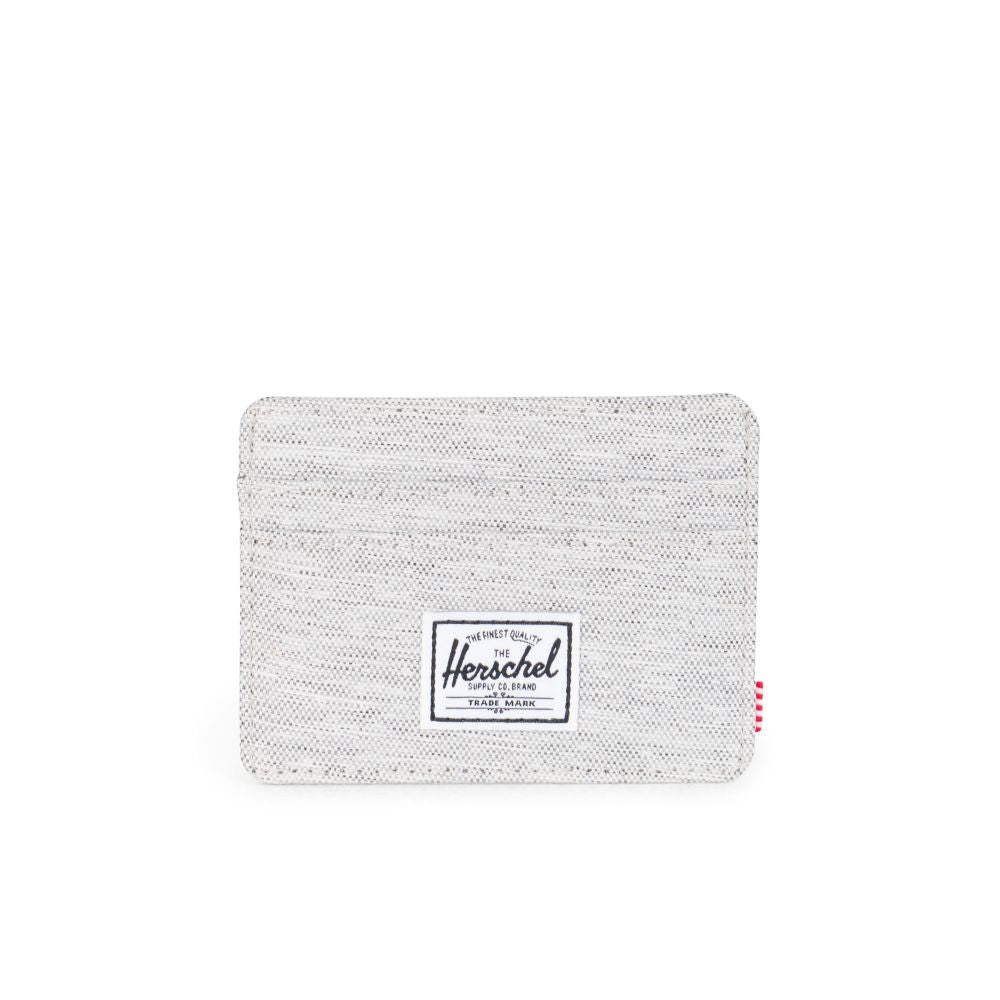 Herschel Charlie Wallet - Light Grey Crosshatch Slim Bifold RFID Blocking Wallet for Men & Women | Perfect for Travel, Work & Everyday Use