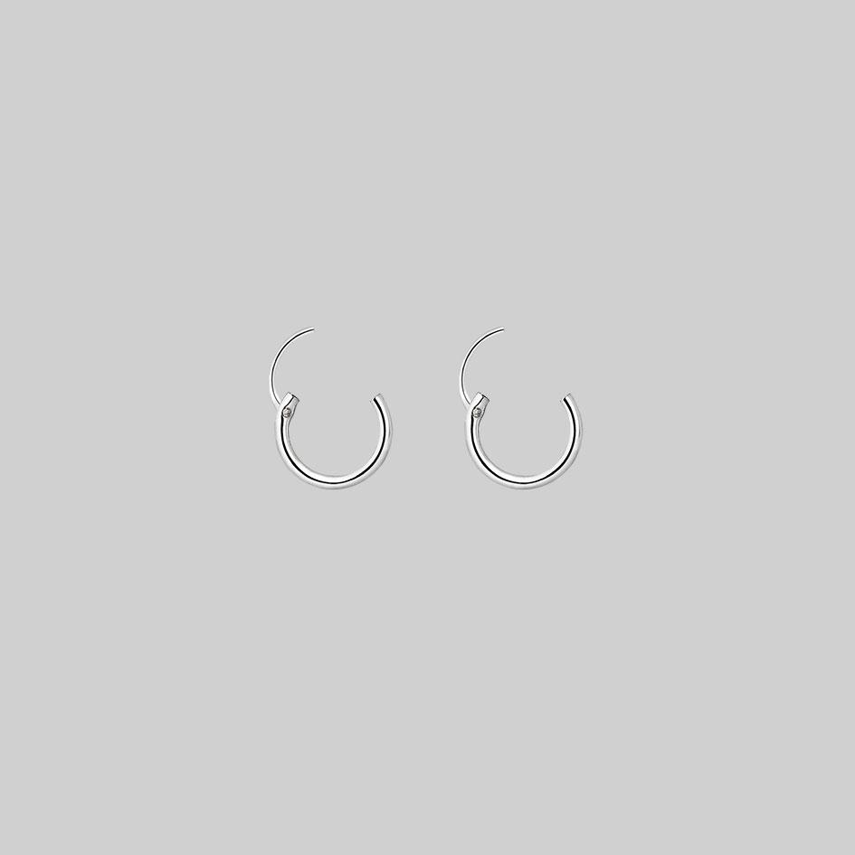 Small Silver Hoops Earrings for Women - Minimalist Sterling Silver Hoop Earrings - Perfect for Everyday Wear, Gifts & Special Occasions