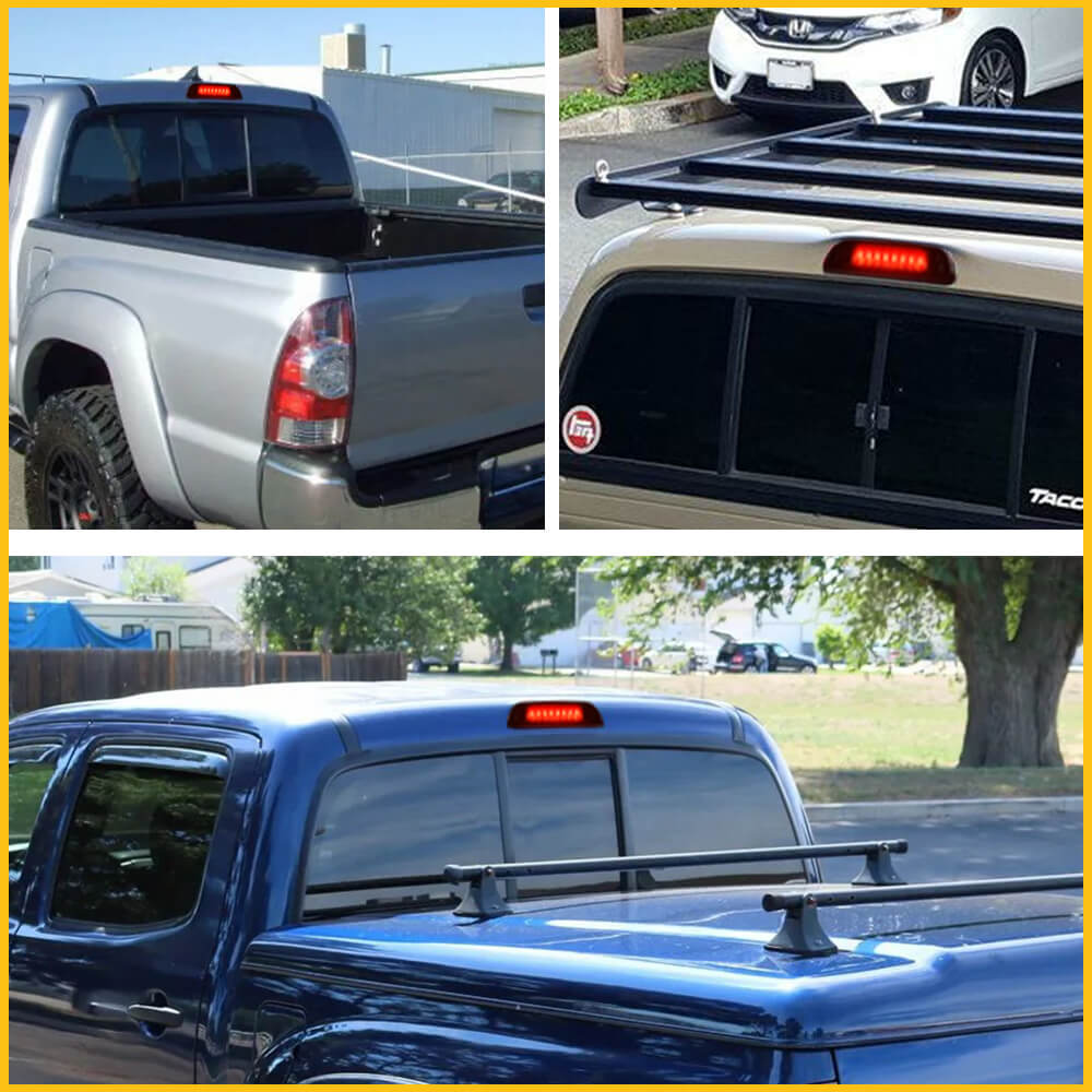 Smoke Shell LED Third Brake Light for 1995-2017 Toyota Tacoma - No Cargo Light - High Visibility Safety Upgrade for Night Driving & Off-Road Adventures